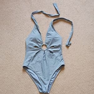 Cupshe Light Blue One Piece Swimsuit
